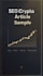 write SEO crypto articles for blockchain, defi, and nft