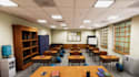 design modern school interior, classroom, library, lecture room, nursery design