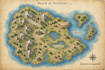 design a detailed fantasy world map with unique locations