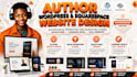 design attractive author platform or author website on squarespace or wordpress