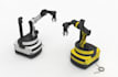 create mechanical assembly for robotic system, warehouse robot arm design in cad