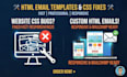 code HTML email templates and fix CSS bugs