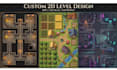 2d topdown game environment custom level design building assets map design