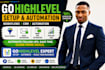 setup gohighlevel email SMS automation ghl workflow CRM for coaches agencies