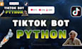 create automated tiktok shop live streaming bot, instagram api bot, youtube bot