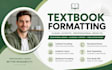 format educational textbook book typesetting layout design paperback formatting