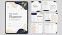 editable etsy digital planner kdp journal hyperlinked planner canva design