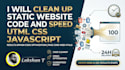 clean up static website code and speed up HTML CSS javascript