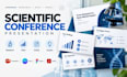 design scientific conference slides, research presentation, academic PPT