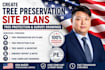create tree preservation site plans, tree protection and survey drawings