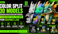 color split 3d models, design multicolor model, convert stl to 3mf for bambu lab