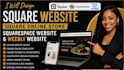 design square website, square online store, squarespace website and weebly