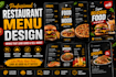 design a professional restaurant menu and food flyer