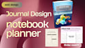 design an aesthetic digital book journal canva notebook planner hyperlinked