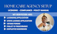 setup home care agency, write license policy and procedure