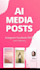 create ai social media posts and graphics