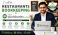 do monthly full charge restaurant bookkeeping in quickbooks online