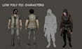 create rig and animate ps1 ps2 psx low poly 3d characters 3d model