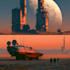 create cinematic space art and sci fi environment illustration