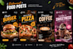 design professional restaurant social media posts