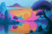 draw fantasy background and landscape