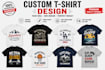create vintage retro typography logo design for business, brand  t shirt