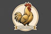 do gold rooster chicken logo design 1 day