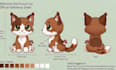 design plush reference sheet tech pack stuffed animal character with ych concept
