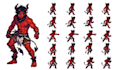 create pixel art sprite, character sprite 2d game assests and animations