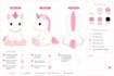 create a plush reference sheet for stuffed animal and toy design