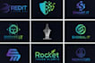 do technology tech software cyber security logo design
