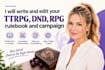 write and edit your ttrpg, dnd, rpg rulebook and campaign