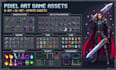 design 8bit 16bit retro pixel art characters icons weapons sprite sheet