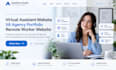 design wix virtual assistant website VA agency portfolio remote worker website