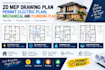 provide 2d mep drawing, permit electrical plan, mechanical and plumbing plan