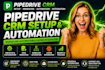 pipedrive CRM setup, data migration, workflow automation and zapier integration