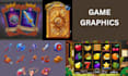 design game graphics, game interface, UI and 2d graphics