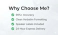 do accurate english audio or video transcription for youtube and podcasts