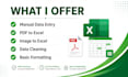 do shopify data entry and web research