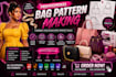 create digital handbag backpack totes bag sewing pattern design and techpack pdf