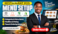 setup restaurant pos menu for square and toast