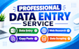 data entry, web research, copy paste and data scraping