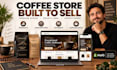 build coffee brand shopify store private label coffee website
