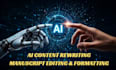 edit ai generated book content, chatgpt content, ai manuscripts book publishing