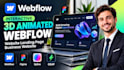design interactive 3d animated webflow website landing page business website