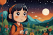 create cute doodle art illustration, and cartoon