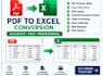 do accurate data entry, excel data entry,copy paste and PDF to excel
