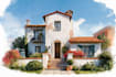 paint watercolor house portrait
