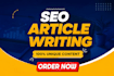do SEO blog writing, article writing, and content writing