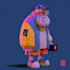 draw a cartoon character in a funny sketch
